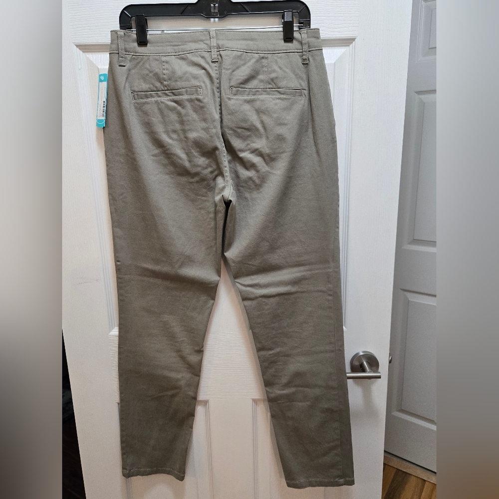 Market & Spruce Madison Mid-rise Slim Straight  Chino Pant, Olive, Size 10 NWT - Picture 4 of 11